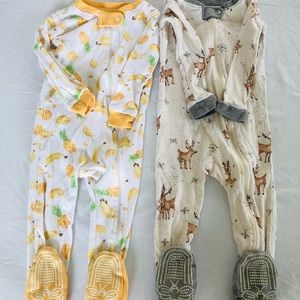 Burt’s Bees Snug Fit Zippered Pajamas 2 Pack